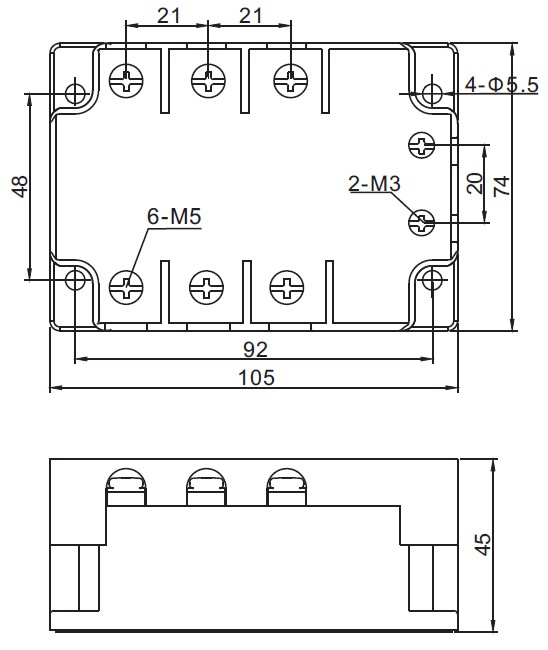 480v ac control 3 phase ssr / dc to ac three phase solid state relay